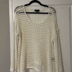 Vici Women's Cream Open-Knit cover up